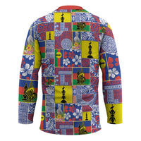 New Caledonia Joyeux Noel Hockey Jersey Pacific Patchwork Xmas Vibes LT9 - Polynesian Pride