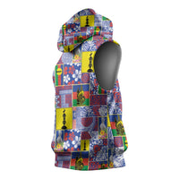 New Caledonia Joyeux Noel Sleeveless Hoodie Pacific Patchwork Xmas Vibes LT9 - Polynesian Pride