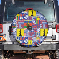 New Caledonia Joyeux Noel Spare Tire Cover Pacific Patchwork Xmas Vibes - Polynesian Pride