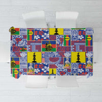New Caledonia Joyeux Noel Tablecloth Pacific Patchwork Xmas Vibes LT9 Blue - Polynesian Pride