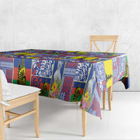 New Caledonia Joyeux Noel Tablecloth Pacific Patchwork Xmas Vibes LT9 - Polynesian Pride
