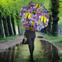 New Caledonia Joyeux Noel Umbrella Pacific Patchwork Xmas Vibes LT9 - Polynesian Pride