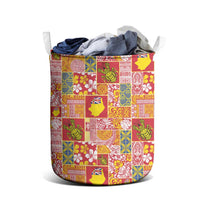 Niue Monuina e Kilisimasi Laundry Basket Pacific Patchwork Xmas Vibes LT9 - Polynesian Pride