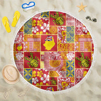 Niue Monuina e Kilisimasi Beach Blanket Pacific Patchwork Xmas Vibes - Polynesian Pride