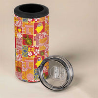 Niue Monuina e Kilisimasi 4 in 1 Can Cooler Tumbler Pacific Patchwork Xmas Vibes LT9 - Polynesian Pride