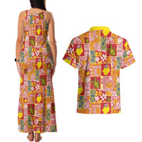 Niue Monuina e Kilisimasi Couples Matching Tank Maxi Dress and Hawaiian Shirt Pacific Patchwork Xmas Vibes LT9 - Polynesian Pride
