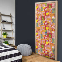 Niue Monuina e Kilisimasi Door Cover Pacific Patchwork Xmas Vibes LT9 - Polynesian Pride