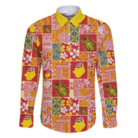 Niue Monuina e Kilisimasi Family Matching Off Shoulder Short Dress and Hawaiian Shirt Pacific Patchwork Xmas Vibes - Polynesian Pride