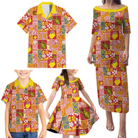 Niue Monuina e Kilisimasi Family Matching Puletasi and Hawaiian Shirt Pacific Patchwork Xmas Vibes LT9 - Polynesian Pride