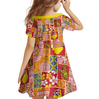 Niue Monuina e Kilisimasi Family Matching Tank Maxi Dress and Hawaiian Shirt Pacific Patchwork Xmas Vibes LT9 - Polynesian Pride