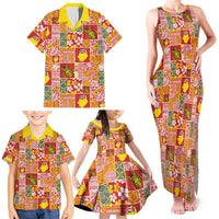 Niue Monuina e Kilisimasi Family Matching Tank Maxi Dress and Hawaiian Shirt Pacific Patchwork Xmas Vibes LT9 - Polynesian Pride