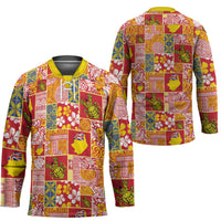 Niue Monuina e Kilisimasi Hockey Jersey Pacific Patchwork Xmas Vibes LT9 - Polynesian Pride