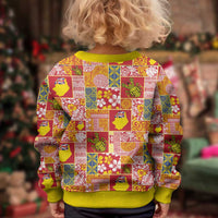 Niue Monuina e Kilisimasi Kid Ugly Christmas Sweater Pacific Patchwork Xmas Vibes - Polynesian Pride