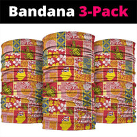 Niue Monuina e Kilisimasi Neck Gaiter Pacific Patchwork Xmas Vibes - Polynesian Pride