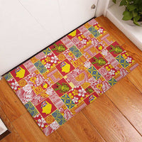 Niue Monuina e Kilisimasi Rubber Doormat Pacific Patchwork Xmas Vibes LT9 - Polynesian Pride