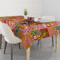 Niue Monuina e Kilisimasi Tablecloth Pacific Patchwork Xmas Vibes LT9 - Polynesian Pride
