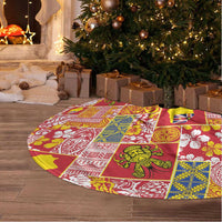 Niue Monuina e Kilisimasi Tree Skirt Pacific Patchwork Xmas Vibes LT9 - Polynesian Pride