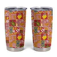 Niue Monuina e Kilisimasi Tumbler Cup Pacific Patchwork Xmas Vibes - Polynesian Pride