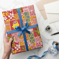 Niue Monuina e Kilisimasi Wrapping Paper Pacific Patchwork Xmas Vibes LT9 - Polynesian Pride