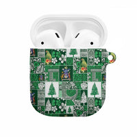 Norfolk Island Meri Krismas AirPods Case Pacific Patchwork Xmas Vibes LT9 Green - Polynesian Pride