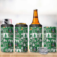 Norfolk Island Meri Krismas 4 in 1 Can Cooler Tumbler Pacific Patchwork Xmas Vibes - Polynesian Pride