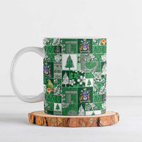 Norfolk Island Meri Krismas Ceramic Mug Pacific Patchwork Xmas Vibes - Polynesian Pride