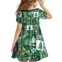 Norfolk Island Meri Krismas Family Matching Mermaid Dress and Hawaiian Shirt Pacific Patchwork Xmas Vibes - Polynesian Pride