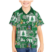 Norfolk Island Meri Krismas Family Matching Mermaid Dress and Hawaiian Shirt Pacific Patchwork Xmas Vibes - Polynesian Pride