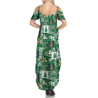 Norfolk Island Meri Krismas Family Matching Summer Maxi Dress and Hawaiian Shirt Pacific Patchwork Xmas Vibes LT9 - Polynesian Pride