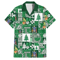 Norfolk Island Meri Krismas Family Matching Tank Maxi Dress and Hawaiian Shirt Pacific Patchwork Xmas Vibes - Polynesian Pride