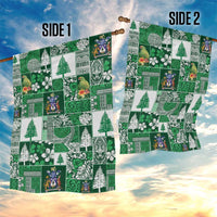 Norfolk Island Meri Krismas Garden Flag Pacific Patchwork Xmas Vibes - Polynesian Pride