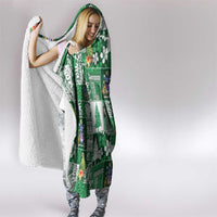 Norfolk Island Meri Krismas Hooded Blanket Pacific Patchwork Xmas Vibes LT9 - Polynesian Pride