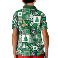 Norfolk Island Meri Krismas Kid Polo Shirt Pacific Patchwork Xmas Vibes LT9 - Polynesian Pride