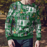 Norfolk Island Meri Krismas Ugly Christmas Sweater Pacific Patchwork Xmas Vibes - Polynesian Pride