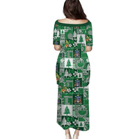 Norfolk Island Meri Krismas Puletasi Pacific Patchwork Xmas Vibes LT9 - Polynesian Pride