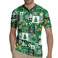 Norfolk Island Meri Krismas Rugby Jersey Pacific Patchwork Xmas Vibes - Polynesian Pride