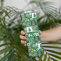 Norfolk Island Meri Krismas Skinny Tumbler Pacific Patchwork Xmas Vibes LT9 - Polynesian Pride