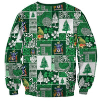 Norfolk Island Meri Krismas Sweatshirt Pacific Patchwork Xmas Vibes LT9 - Polynesian Pride
