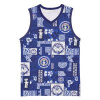 Northern Mariana Islands Magof Nochebuena Basketball Jersey Pacific Patchwork Xmas Vibes LT9 Unisex Blue - Polynesian Pride