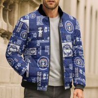 Northern Mariana Islands Magof Nochebuena Bomber Puffer Jacket Pacific Patchwork Xmas Vibes LT9 - Polynesian Pride