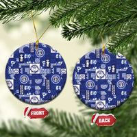 Northern Mariana Islands Magof Nochebuena Ceramic Ornament Pacific Patchwork Xmas Vibes - Polynesian Pride