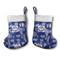 Northern Mariana Islands Magof Nochebuena Christmas Stocking Pacific Patchwork Xmas Vibes - Polynesian Pride