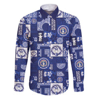 Northern Mariana Islands Magof Nochebuena Family Matching Off Shoulder Short Dress and Hawaiian Shirt Pacific Patchwork Xmas Vibes - Polynesian Pride