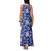 Northern Mariana Islands Magof Nochebuena Family Matching Tank Maxi Dress and Hawaiian Shirt Pacific Patchwork Xmas Vibes - Polynesian Pride