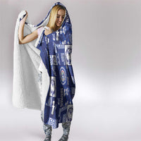 Northern Mariana Islands Magof Nochebuena Hooded Blanket Pacific Patchwork Xmas Vibes LT9 - Polynesian Pride