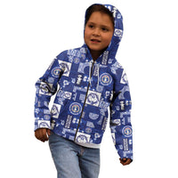 Northern Mariana Islands Magof Nochebuena Kid Hoodie Pacific Patchwork Xmas Vibes LT9 - Polynesian Pride