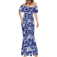 Northern Mariana Islands Magof Nochebuena Mermaid Dress Pacific Patchwork Xmas Vibes LT9 - Polynesian Pride