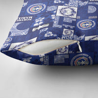 Northern Mariana Islands Magof Nochebuena Pillow Cover Pacific Patchwork Xmas Vibes - Polynesian Pride