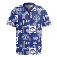 Northern Mariana Islands Magof Nochebuena Rugby Jersey Pacific Patchwork Xmas Vibes LT9 Blue - Polynesian Pride