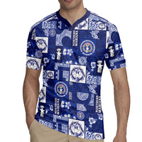 Northern Mariana Islands Magof Nochebuena Rugby Jersey Pacific Patchwork Xmas Vibes - Polynesian Pride
